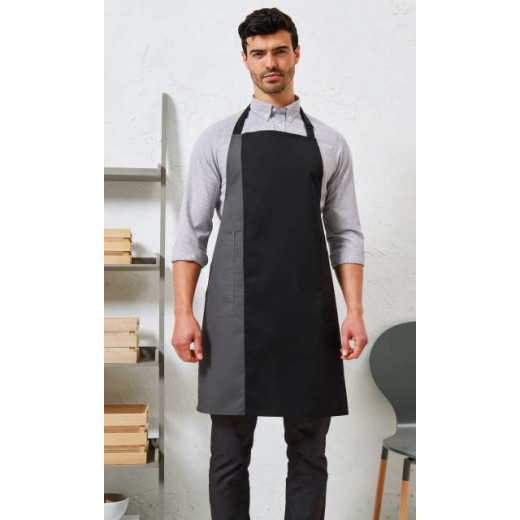 Premier 'COLOURS COLLECTION’ CONTRAST BIB APRON PR162