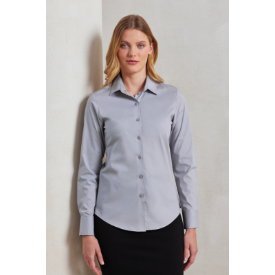 Srajca / Pulover Premier WOMEN'S STRETCH-FIT COTTON POPLIN LONG SLEEVE SHIRT PR344