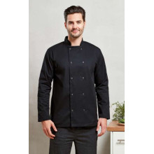 Premier CHEF'S LONG SLEEVE STUD JACKET PR665