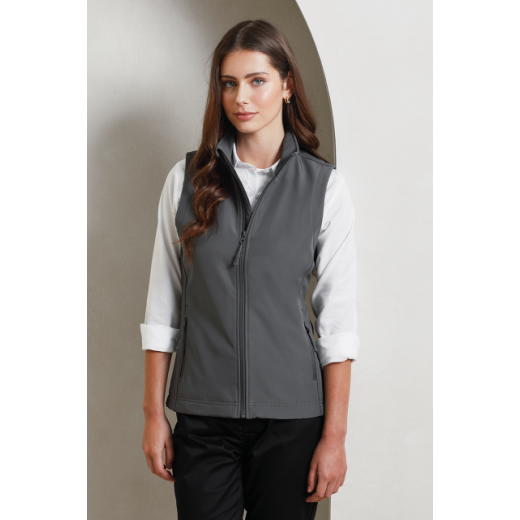 Softshell jakna Premier WOMEN’S WINDCHECKER® PRINTABLE & RECYCLED SOFTSHELL GILET PR816