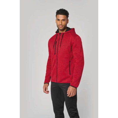 Flis jakna Proact MEN'S HEATHER HOODED JACKET PA365