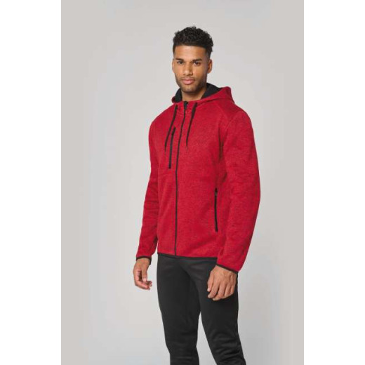 Flis jakna Proact MEN'S HEATHER HOODED JACKET PA365