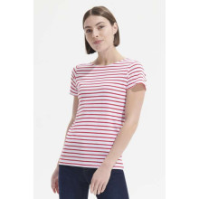 T-majica SOL'S SOL'S MILES WOMEN - ROUND NECK STRIPED T-SHIRT SO01399