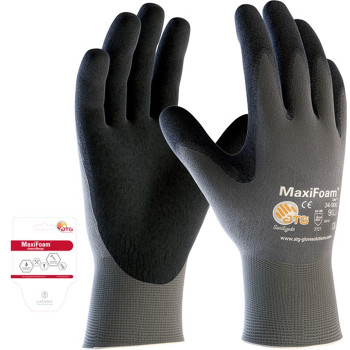 Zaščitne rokavice ATG MaxiFoam SIVO-ČRNE 34-900