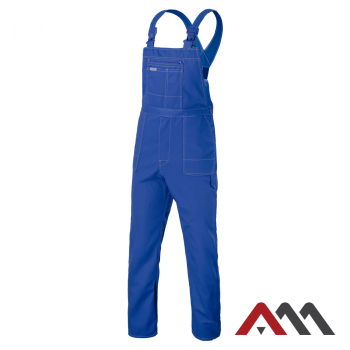 Delovne farmer hlače z naramnicami BIB - MODRE