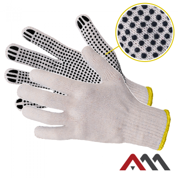 Rokavice z PVC granulami RND400 ČRNE