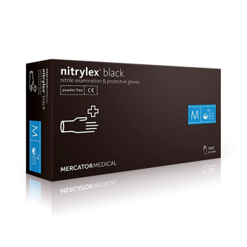 Rokavice za enkratno uporabo- nitril Mercator NITRYLEX - ČRNE